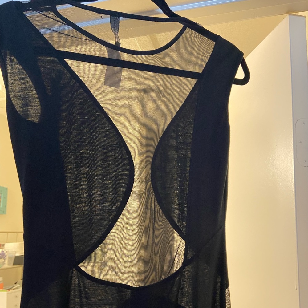 Black w sheer maxi Dress